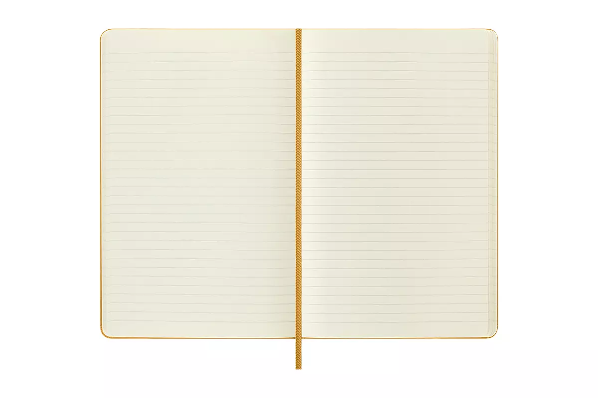 Een Moleskine Classic Leather Collection Notebook Ruled Hardcover Large Amber Yellow koop je bij Moleskine.nl